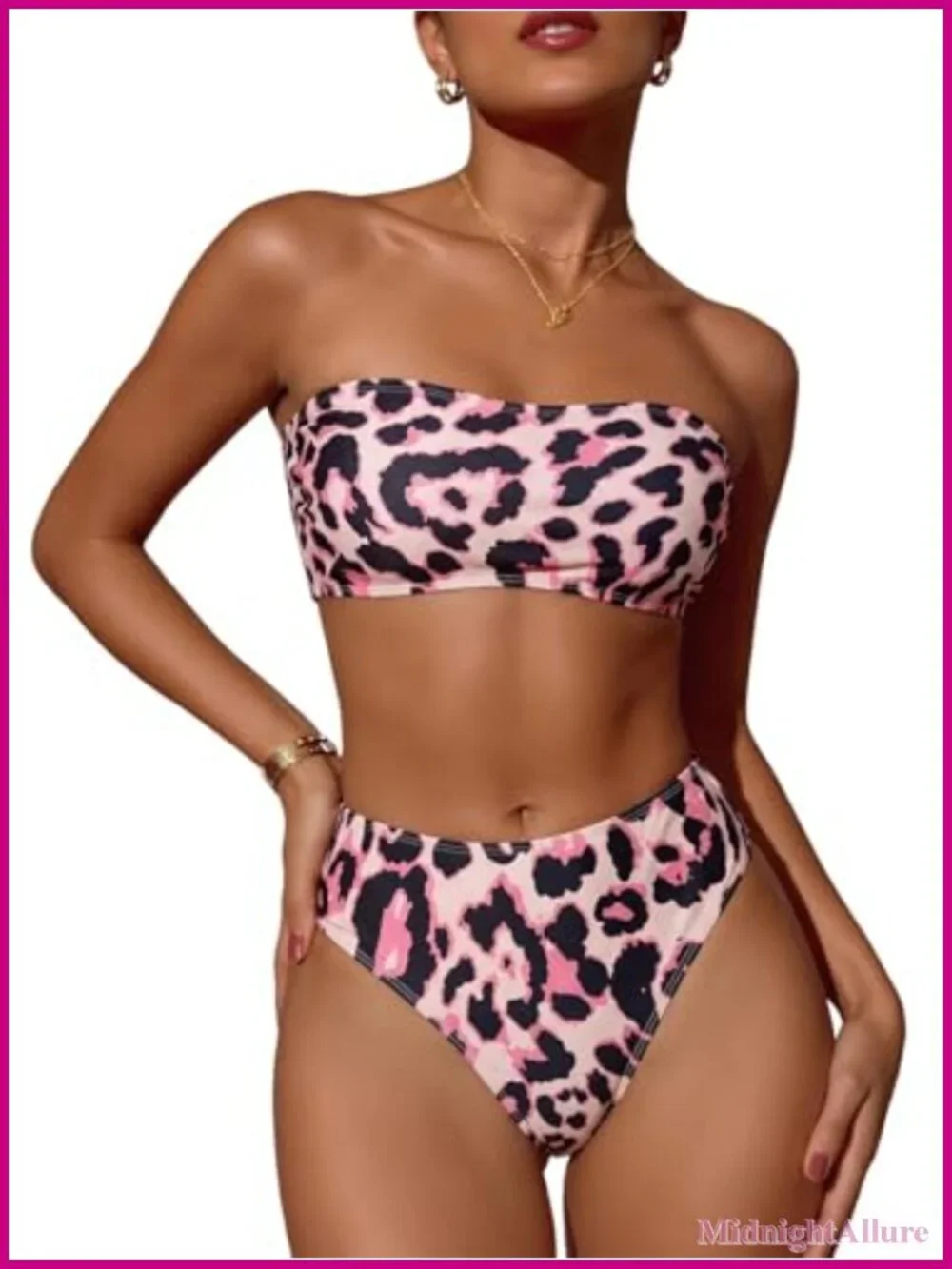 Strapless Bandeau Bikini Set 2pc High Stretch Swimwear